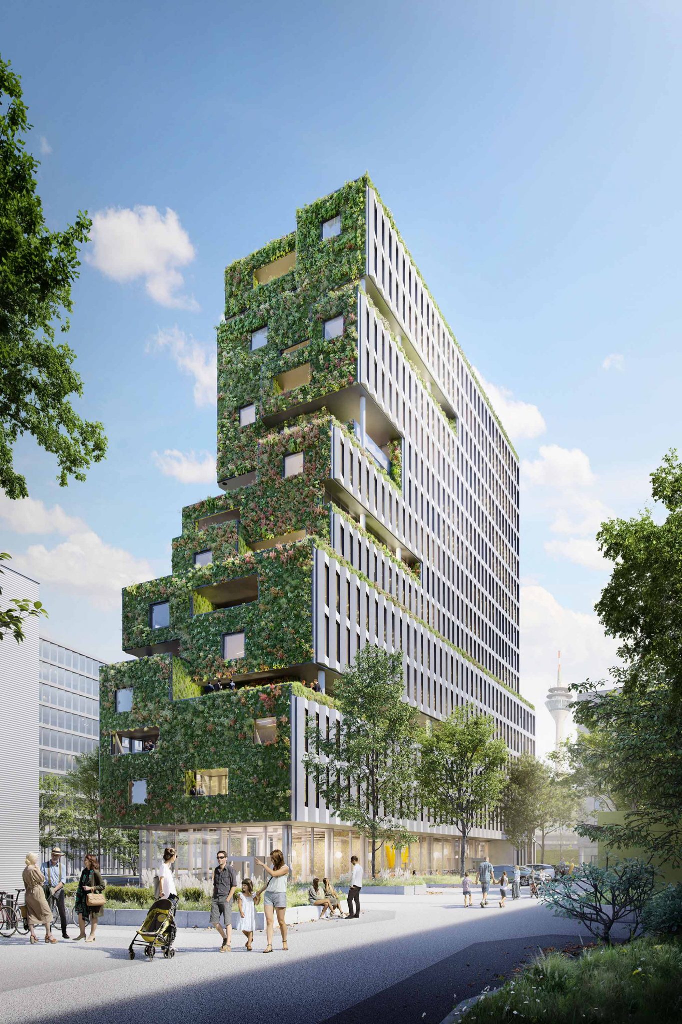 Bilker Westend: Ein Hochhaus bringt Grün in die Stadt